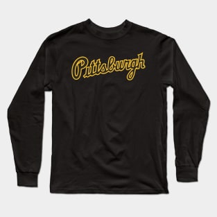 Vintage Pittsburgh Pirates Script Long Sleeve T-Shirt